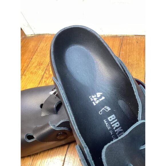 Preppy Streetwear Coquette UtilityBirkenstock Men's Boston Black Aniline Leather - Picture 2 of 5